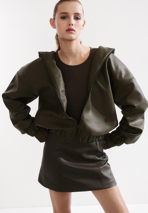 H&M - Hooded jacket -  khaki green 