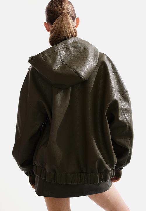 H&M - Hooded jacket -  khaki green 