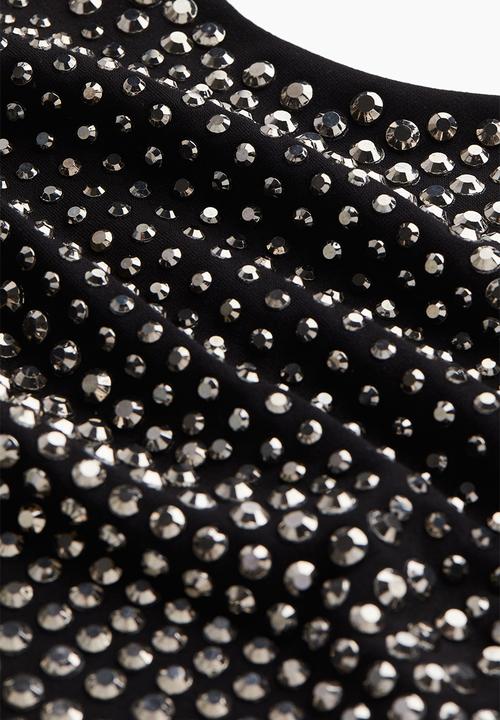 H&M - Studded crop top - black