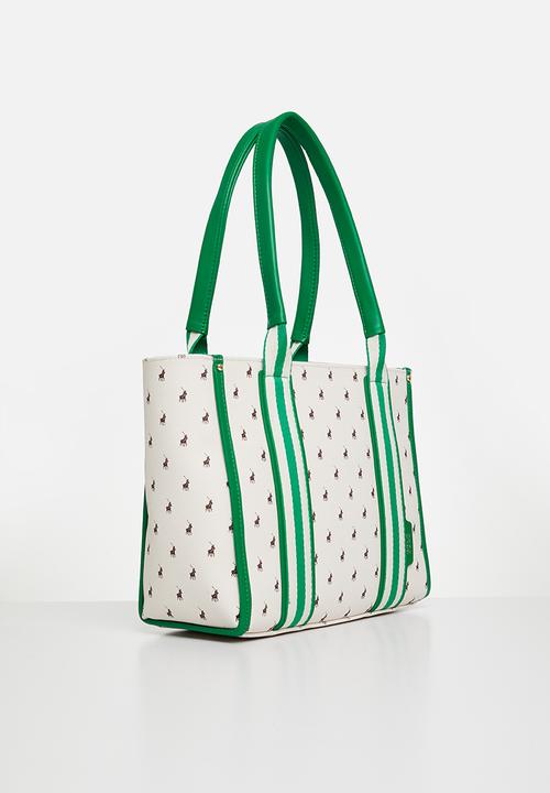 POLO - Tote bag - green & white
