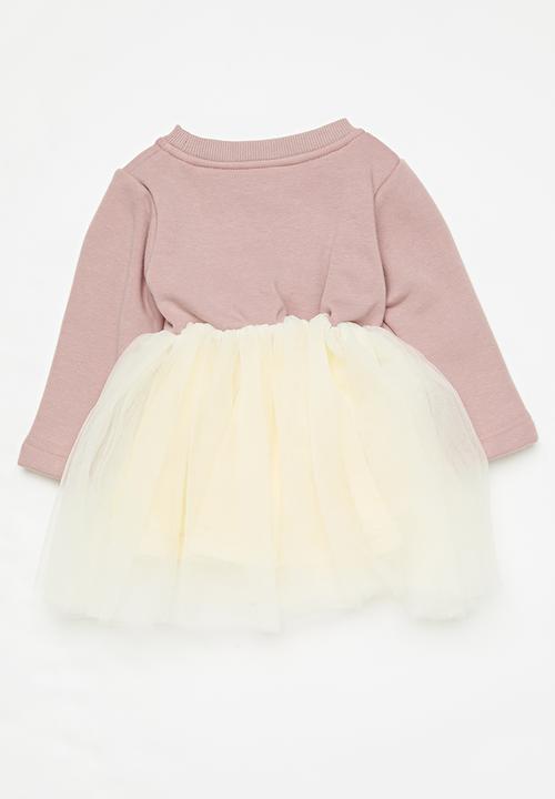 Pop Candy - Combo dress-pink & white