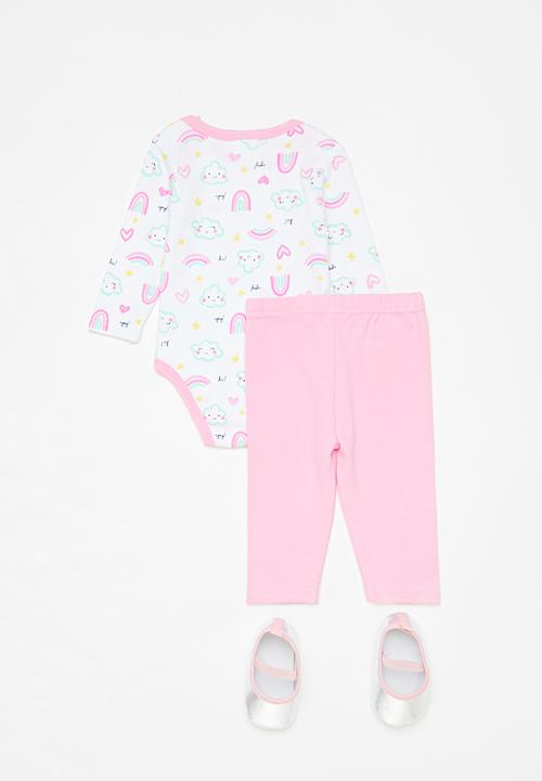 Pop Candy - 3 piece set - pink/white/print multi