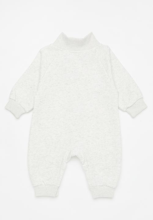 Pop Candy - Zip thru romper - grey melange