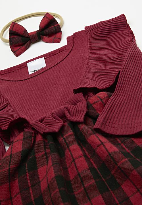 Pop Candy - Romper dress & headband set - red