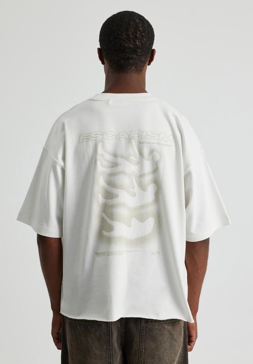 Factorie - Notion Boxy Cropped Heavyweight T-shirt- Ntn Cloud/Notion Escapism