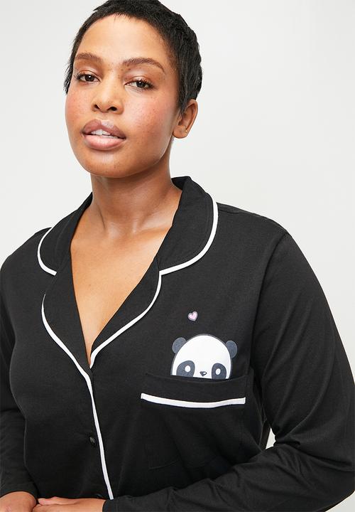 Trendyol - Panda print pajama - black 