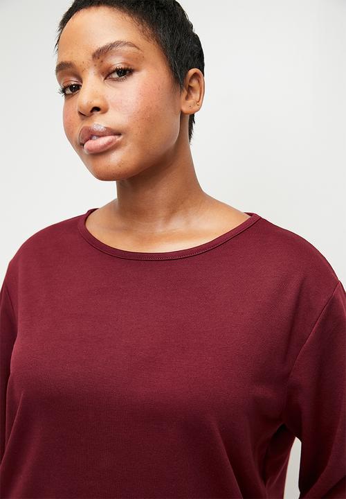 Trendyol - Pajama with slits - claret red 