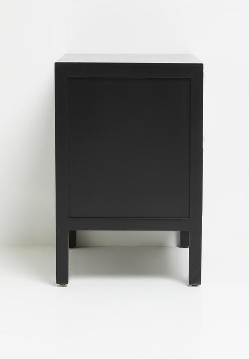 Sixth Floor - Nablus rattan bedside table - black