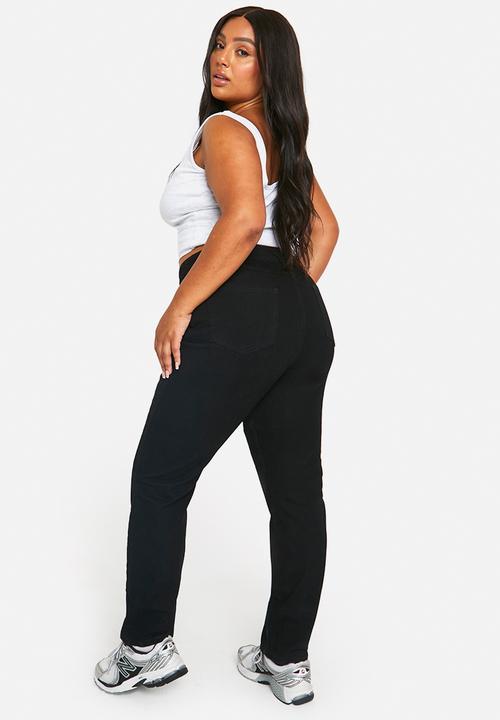 boohoo - Plus Butt Shaper High Rise Skinny Jeans - Black