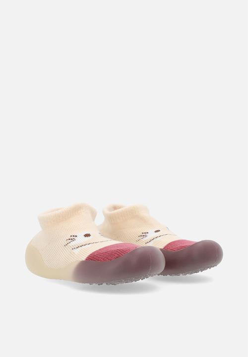 Pop Candy - Sock boot - burgundy & ecru