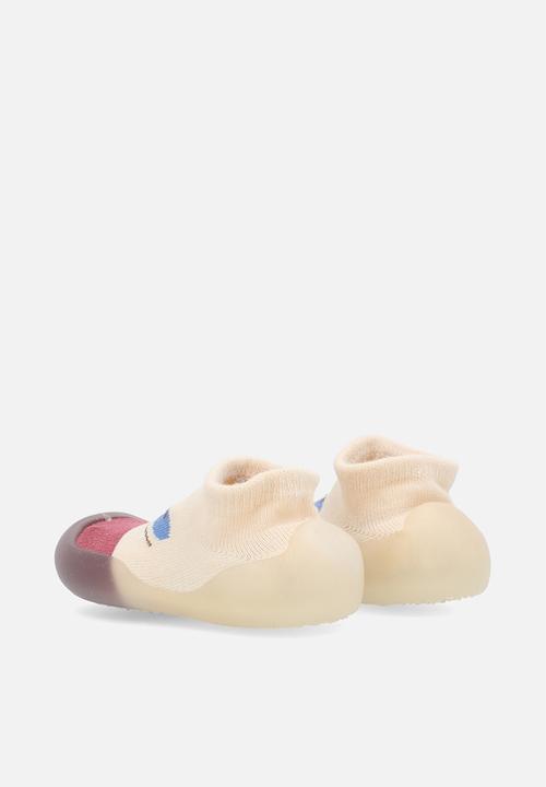 Pop Candy - Sock boot - burgundy & ecru