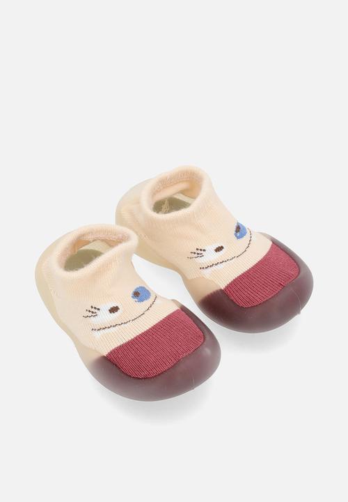 Pop Candy - Sock boot - burgundy & ecru