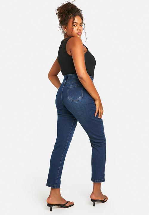 boohoo - Plus Basic Stretch Skinny Jeans - Mid Blue