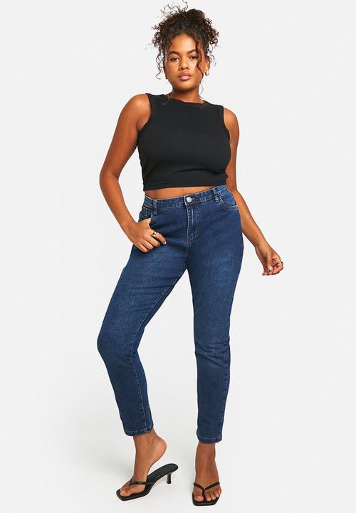 boohoo - Plus Basic Stretch Skinny Jeans - Mid Blue