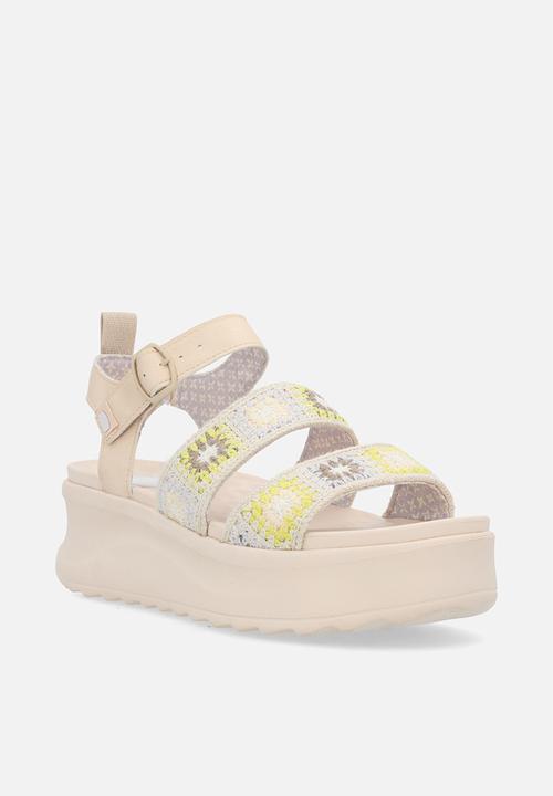 Hey Dude - Delray Buckle Cottage Crochet sandal - Egret/Lavender/Multi