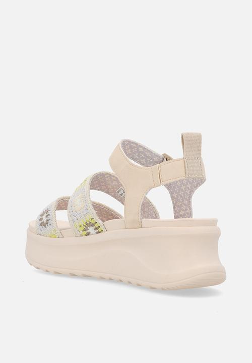 Hey Dude - Delray Buckle Cottage Crochet sandal - Egret/Lavender/Multi