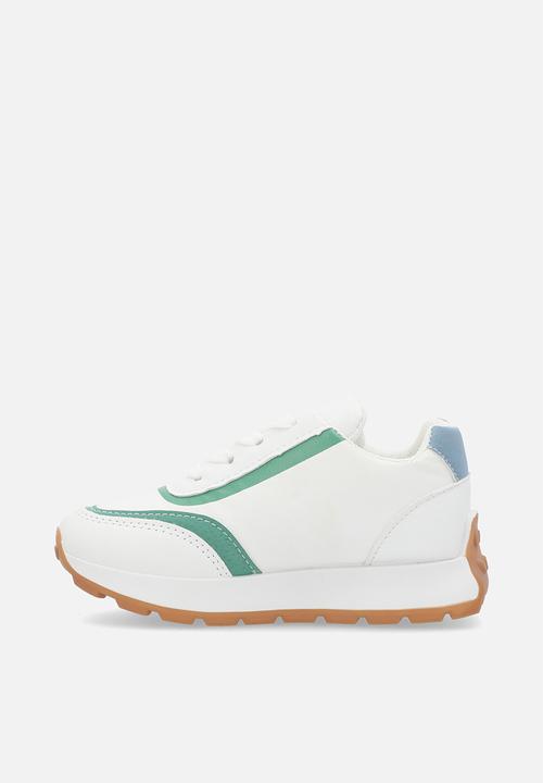 Pop Candy - Lace up sneakers - white & green
