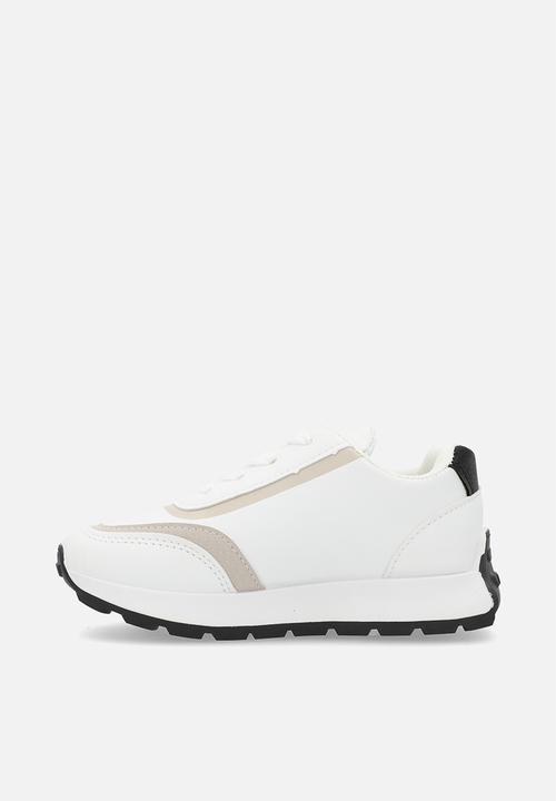 Pop Candy - Lace up sneakers - white & black