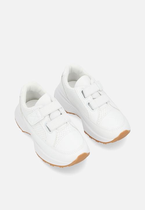 Pop Candy - Twin velcro strap sneakers - white