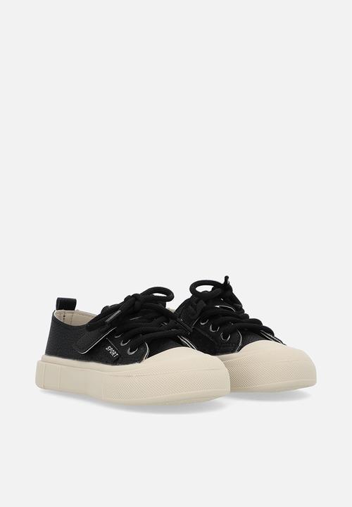 Pop Candy - Lace up sneakers - black & cream