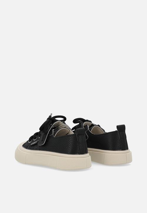 Pop Candy - Lace up sneakers - black & cream