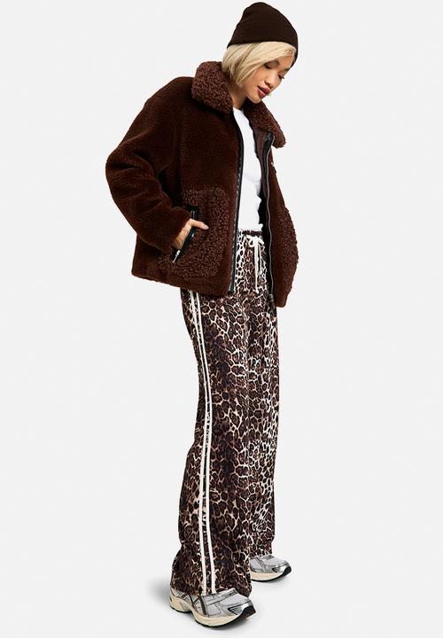 boohoo - Leopard print stripe side wide leg trouser - Animal