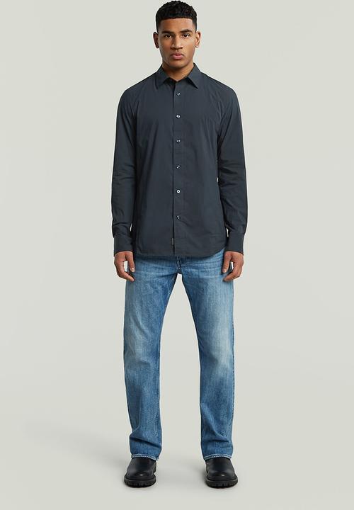 G-STAR - Uniform slim long sleeve shirt - dark blue