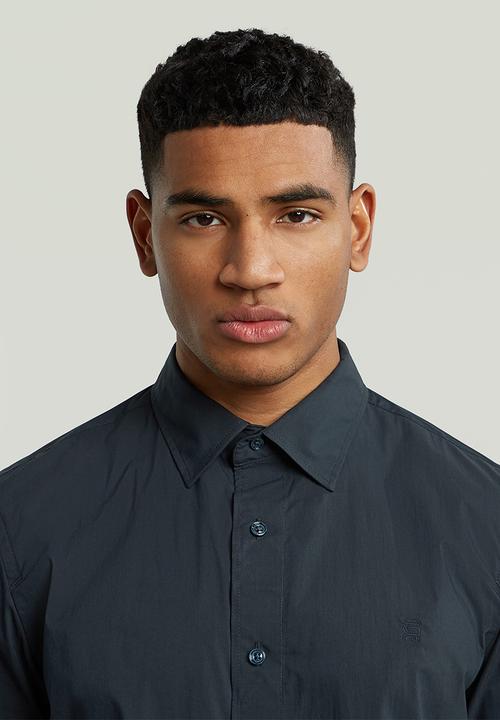 G-STAR - Uniform slim long sleeve shirt - dark blue