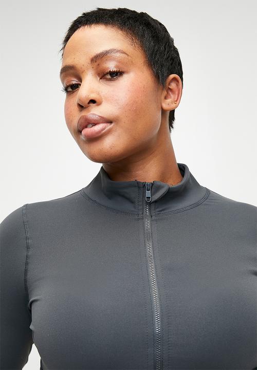 Cotton On - Plus Active Core Zip Through Long Sleeve - Element Blue