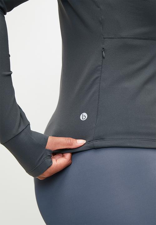 Cotton On - Plus Active Core Zip Through Long Sleeve - Element Blue