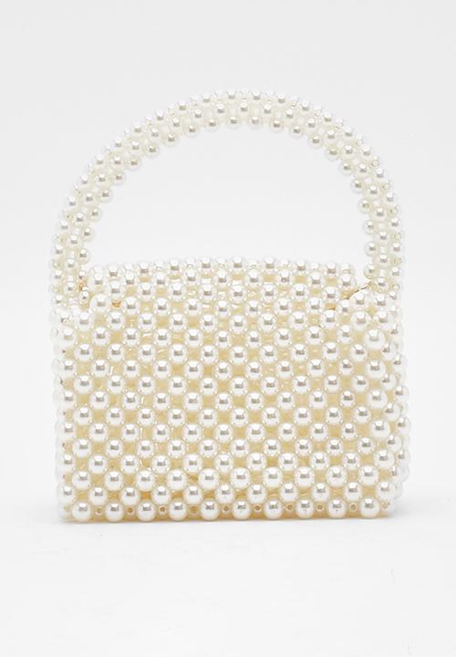 boohoo - Premium Pearl Mini Grab Bag - white
