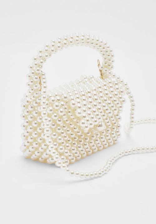 boohoo - Premium Pearl Mini Grab Bag - white