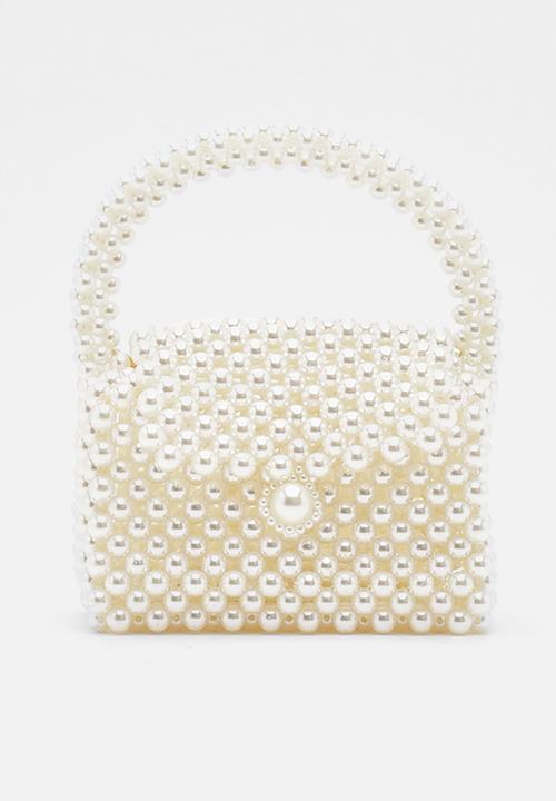 boohoo - Premium Pearl Mini Grab Bag - white