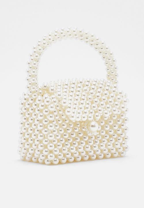 boohoo - Premium Pearl Mini Grab Bag - white