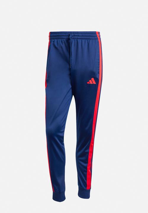 adidas Performance - 3-Stripes Tricot Regular Fit Colourblock Track Pants- Blue