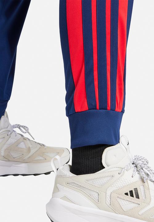 adidas Performance - 3-Stripes Tricot Regular Fit Colourblock Track Pants- Blue