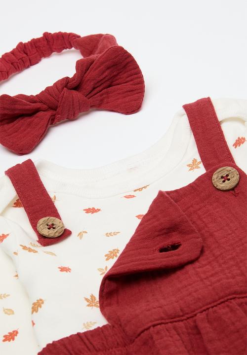 Pop Candy - 3 Piece set-ecru & red