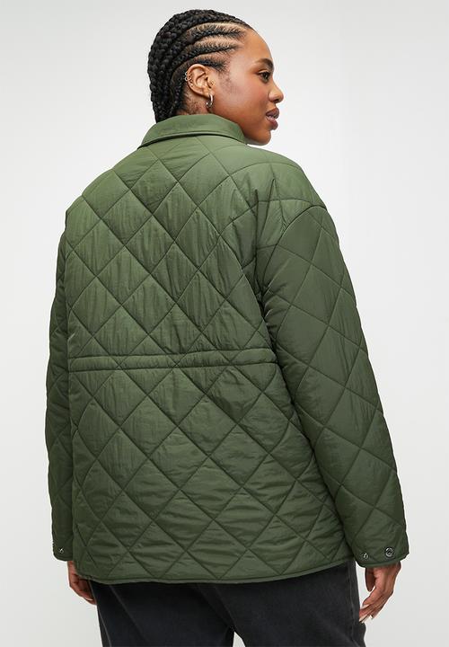 Cotton On - Plus Alpine Patch Pocket Jacket - Forest Green