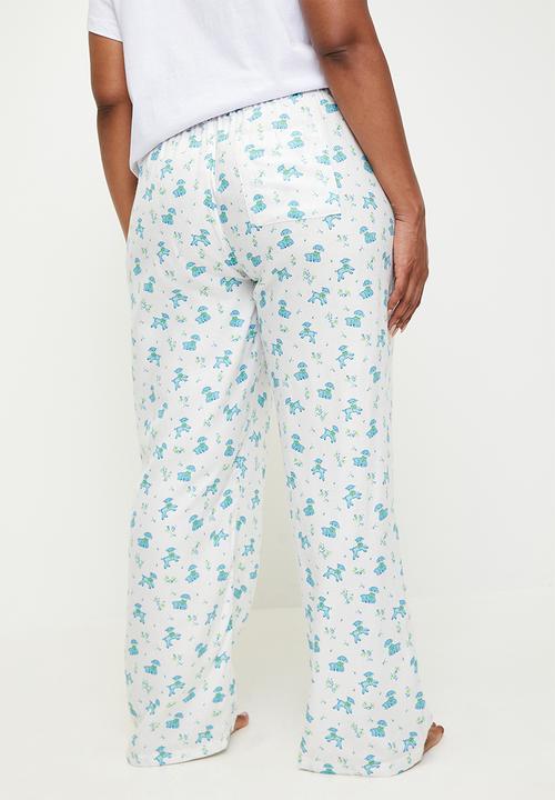 Cotton On - Plus Flannel Wide Leg Pant - Counting Sheep