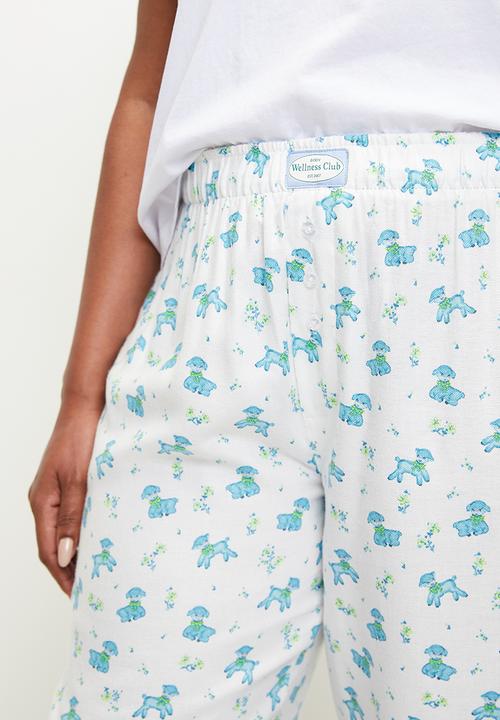 Cotton On - Plus Flannel Wide Leg Pant - Counting Sheep
