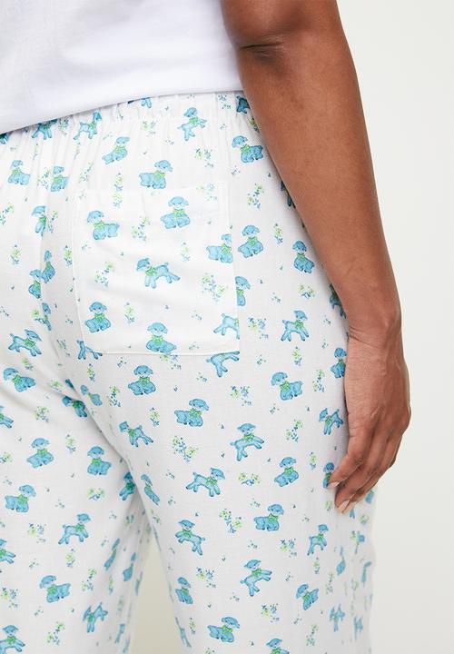 Cotton On - Plus Flannel Wide Leg Pant - Counting Sheep