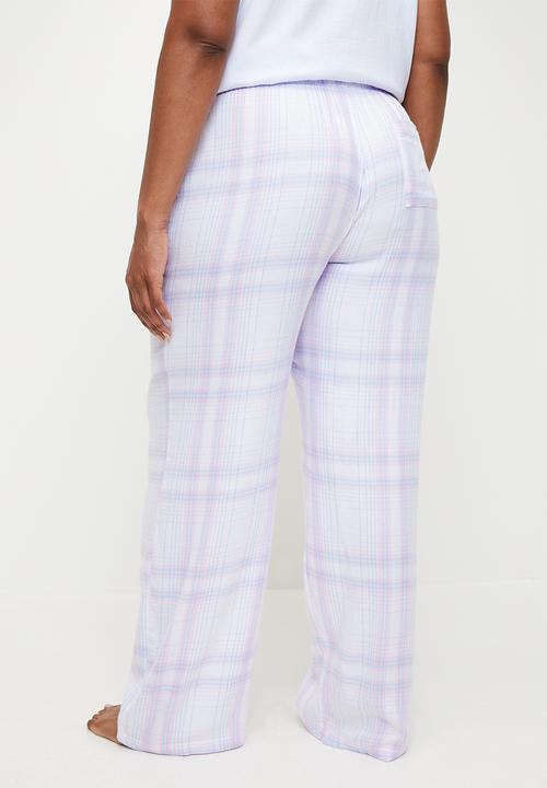 Cotton On - Plus Flannel Wide Leg Pant - Pippa Check