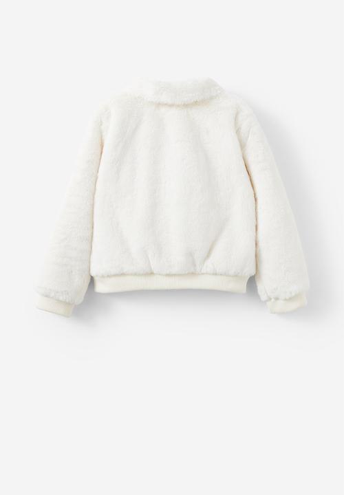 Cotton On - Nicole faux fur jacket - dark vanilla
