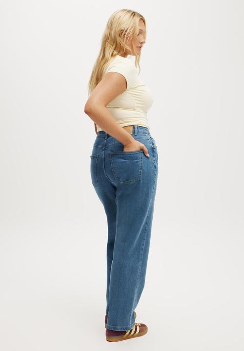 Cotton On - Curvy stretch straight jean - seaside blue