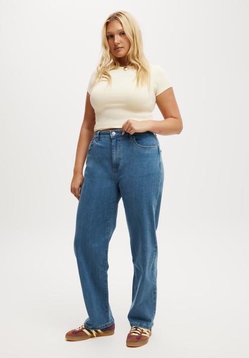 Cotton On - Curvy stretch straight jean - seaside blue
