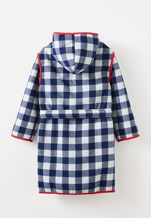 Cotton On - Hooded gown - in the navy/ gingham