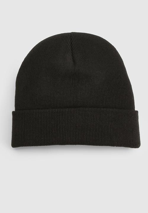 boohoo - Basic Knitted Beanie - black