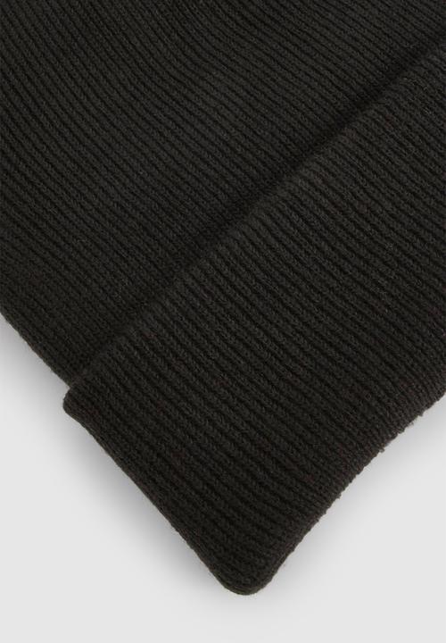 boohoo - Basic Knitted Beanie - black