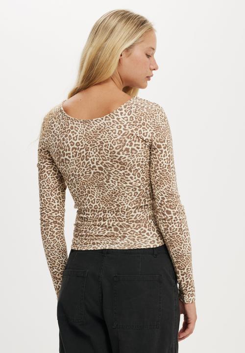Cotton On - Sunday scoop long sleeve - kirsty leopard