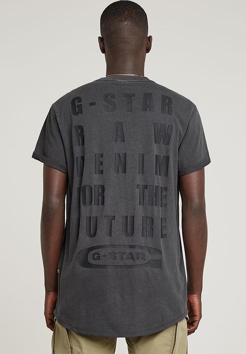 G-STAR - text back gr overdyed lash r t - black
